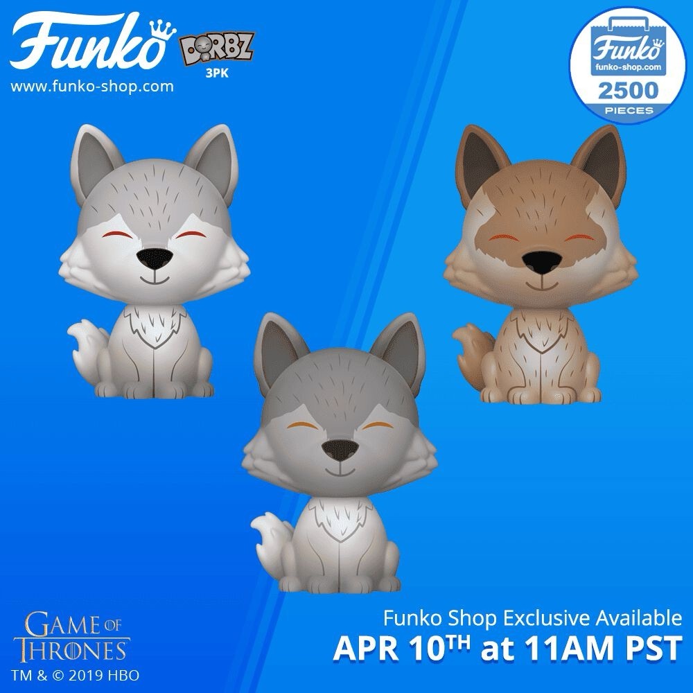“Game of Thrones” Funko Pop Direwolves — Lady, Nymeria, Summer